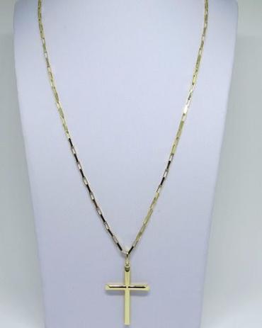 Cordão Corrente Cartier Grossa + Pingente Crucifixo Ouro 1 - Total pratas Menor preço em Cordão Corrente Cartier Grossa + Pingente Crucifixo Ouro 1 - Total pratas