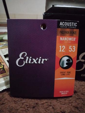 Cordas para violão Elixir Nanoweb Bronze Aço Menor preço em Cordas para violão Elixir Nanoweb Bronze Aço
