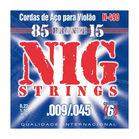 Cordas Para Violão N-490 - NIG Menor preço em Cordas Para Violão N-490 - NIG