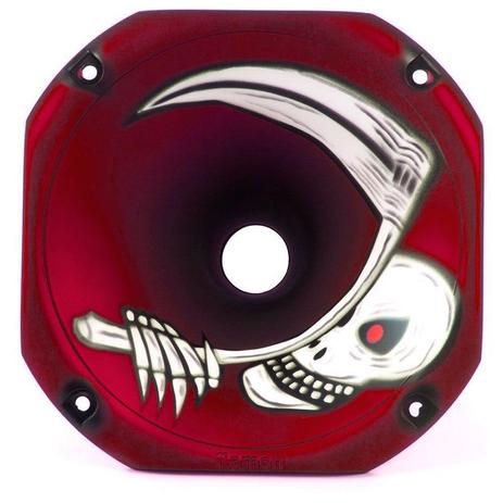 Corneta Expansor Fiamon Curta Metalizada Fosca Caveira Vermelha Menor preço em Corneta Expansor Fiamon Curta Metalizada Fosca Caveira Vermelha