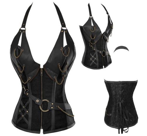 Corpete Corset Corselet Redutor Medieval Country Polyester Couro Cores - Fantasy Shopping Brasil