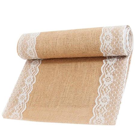 Corredor De Mesa Juta Natural /c Renda Lateral 2,80m X 30cm - Bytfly Menor preço em Corredor De Mesa Juta Natural /c Renda Lateral 2,80m X 30cm - Bytfly