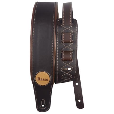 Correia Basso CLA-14 Clássica Marrom Estofada Para Guitarra Violão Baixo Menor preço em Correia Basso CLA-14 Clássica Marrom Estofada Para Guitarra Violão Baixo