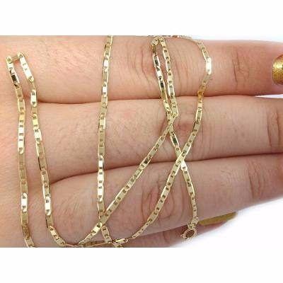 Corrente Colar Feminino Piastrine 45cm Ouro 18k 750 + Brind - Total pratas Menor preço em Corrente Colar Feminino Piastrine 45cm Ouro 18k 750 + Brind - Total pratas