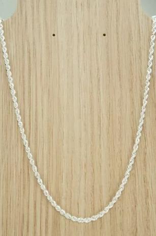 Corrente Cordão Baiano 60 Cm 2 Mm 11 Gramas Prata 925 Maciça - Total pratas Menor preço em Corrente Cordão Baiano 60 Cm 2 Mm 11 Gramas Prata 925 Maciça - Total pratas