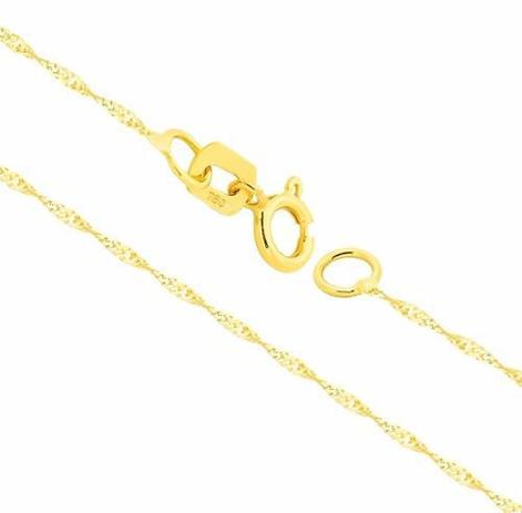 Corrente Cordão Colar De Ouro 18k Feminina Singapura 45cm - Total pratas Menor preço em Corrente Cordão Colar De Ouro 18k Feminina Singapura 45cm - Total pratas