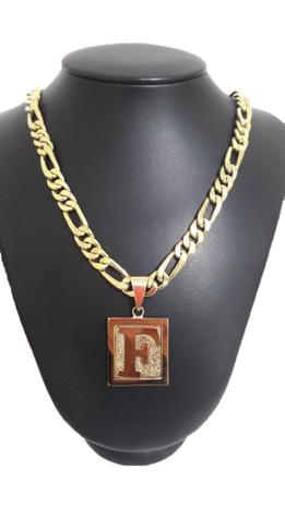 Corrente Cordão Grumet 3x1 40g 8mm 60cm + Pingente Letra 10g Ouro 18k 750 - Perucci joias Menor preço em Corrente Cordão Grumet 3x1 40g 8mm 60cm + Pingente Letra 10g Ouro 18k 750 - Perucci joias
