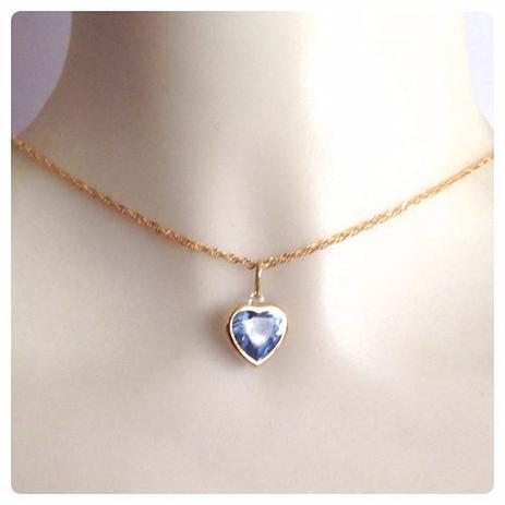Corrente Cordão Singapura 60cm Pingente Coração Azul Aquamarine Ouro 18k 750 - Dr Joias Menor preço em Corrente Cordão Singapura 60cm Pingente Coração Azul Aquamarine Ouro 18k 750 - Dr Joias