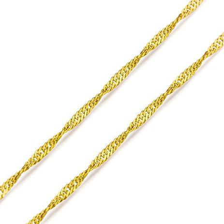 Corrente de Ouro 18k Singapura de 0,9mm com 40cm co01102 - Joiasgold Menor preço em Corrente de Ouro 18k Singapura de 0,9mm com 40cm co01102 - Joiasgold