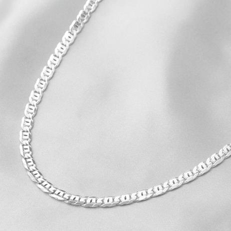 Menor preço em Corrente de Prata Italiana trabalhada Flat 60 cm - Prata fina