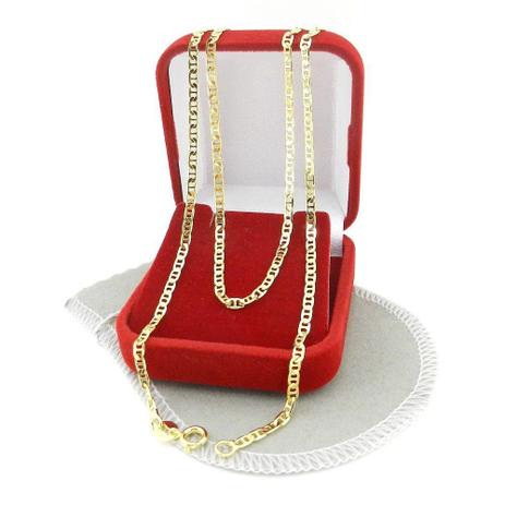 Corrente Feminina 40cm 2mm Largura folheada Ouro CR519 - Wnbijouterias Menor preço em Corrente Feminina 40cm 2mm Largura folheada Ouro CR519 - Wnbijouterias