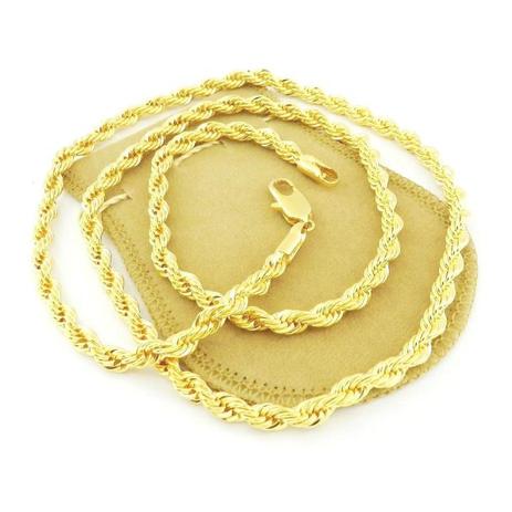 Corrente Masculina 50cm 5mm Diametro Folheado Ouro Cr177 - Wnbijouterias Menor preço em Corrente Masculina 50cm 5mm Diametro Folheado Ouro Cr177 - Wnbijouterias
