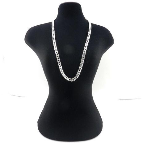 Corrente Masculina 50cm 5mm Largura Folheada Prata Cr124 - Wnbijouterias Menor preço em Corrente Masculina 50cm 5mm Largura Folheada Prata Cr124 - Wnbijouterias