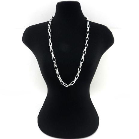 Corrente Masculina 50cm 5mm Largura Folheada Prata Cr361 - Wnbijouterias Menor preço em Corrente Masculina 50cm 5mm Largura Folheada Prata Cr361 - Wnbijouterias