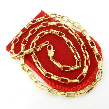 Corrente Masculina 50cm 5mm Largura Folheado Ouro CR448 - Wnbijouterias Menor preço em Corrente Masculina 50cm 5mm Largura Folheado Ouro CR448 - Wnbijouterias