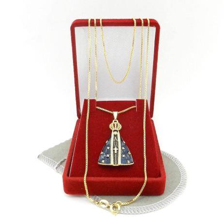 Corrente Masculina 50cm N. S. Aparecida Folheado Ouro CR720 - Wnbijouterias é boa?