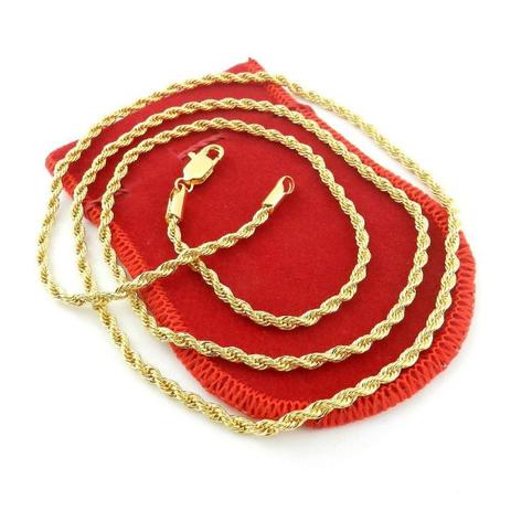 Corrente Masculina 60cm 3mm Largura Folheado Ouro Cr472 - Wnbijouterias Menor preço em Corrente Masculina 60cm 3mm Largura Folheado Ouro Cr472 - Wnbijouterias