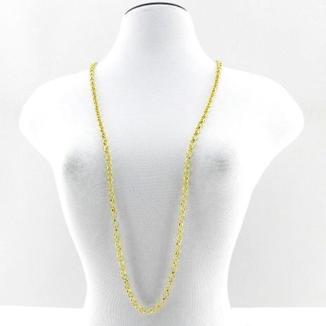 Corrente Masculina 60cm 4mm Largura Folheado Ouro CR539 - Wnbijouterias Menor preço em Corrente Masculina 60cm 4mm Largura Folheado Ouro CR539 - Wnbijouterias