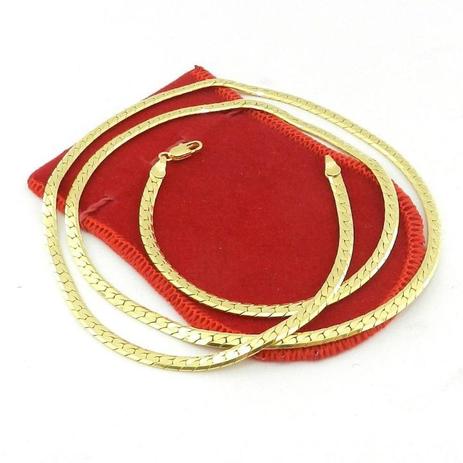 Corrente Masculina 60cm 4mm Largura Folheado Ouro CR607 - Wnbijouterias é ruim? Corrente Masculina 60cm 4mm Largura Folheado Ouro CR607 - Wnbijouterias é boa?