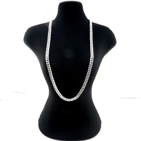 Corrente Masculina 60cm 6mm Largura Folheada Prata Cr359 - Wnbijouterias Menor preço em Corrente Masculina 60cm 6mm Largura Folheada Prata Cr359 - Wnbijouterias