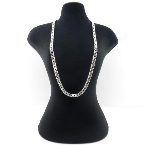 Corrente Masculina 60cm 6mm Largura Folheada Prata CR420 - Wnbijouterias Menor preço em Corrente Masculina 60cm 6mm Largura Folheada Prata CR420 - Wnbijouterias