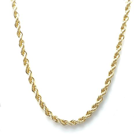 Corrente Masculina Cordão Baiano 4mm Banho em Ouro 18k 60cm - Kelly guimarães Menor preço em Corrente Masculina Cordão Baiano 4mm Banho em Ouro 18k 60cm - Kelly guimarães