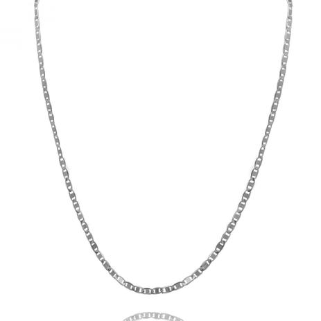 Corrente Masculina Malha Piastrine 1x1 4mm Folheado a Prata 1000 - Lunozê Menor preço em Corrente Masculina Malha Piastrine 1x1 4mm Folheado a Prata 1000 - Lunozê