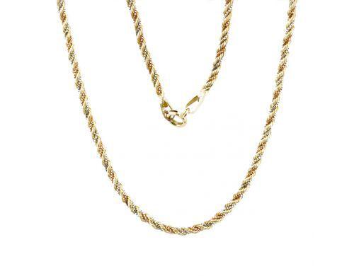 Corrente ouro 18k corda trançada 3 cores 45cm - Usejoias Menor preço em Corrente ouro 18k corda trançada 3 cores 45cm - Usejoias