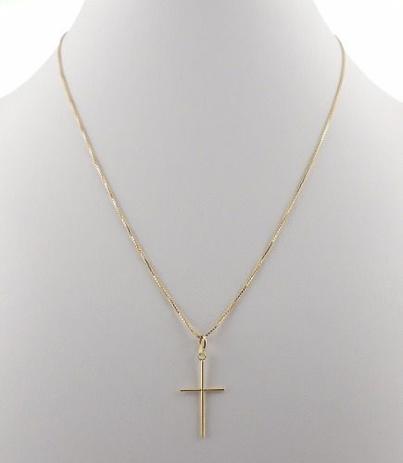 Corrente Veneziana 80cm Pingente Crucifixo Ouro 18k - Dr joias Menor preço em Corrente Veneziana 80cm Pingente Crucifixo Ouro 18k - Dr joias