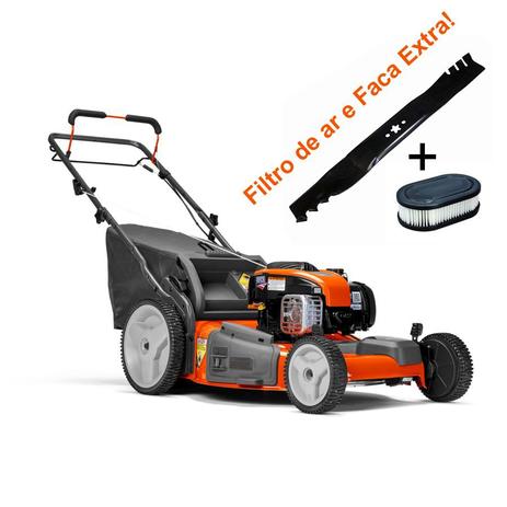 Cortador De Grama A Gasolina Husqvarna Hu550fh Tracao e Coletor Menor preco com cupom