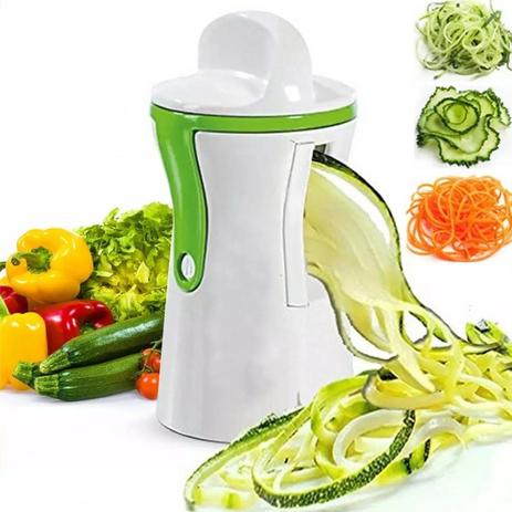 Cortador Descascador de Vegetais Legumes Espiral - Exclusivo Menor preço em Cortador Descascador de Vegetais Legumes Espiral - Exclusivo