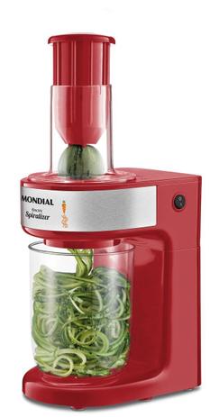 Cortador Elétrico Mondial Spiralizer Vermelho CS-02 Menor preço em Cortador Elétrico Mondial Spiralizer Vermelho CS-02