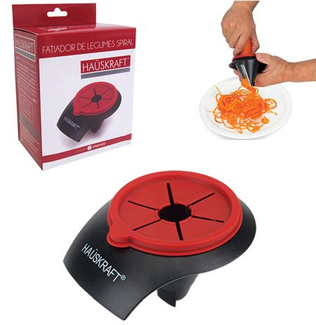 Cortador / fatiador de legumes espiral de inox / plastico 11,5x7cm na caixa - Western Menor preço em Cortador / fatiador de legumes espiral de inox / plastico 11,5x7cm na caixa - Western