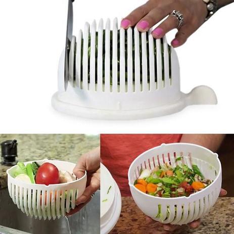 Cortador fatiador e secador de saladas frutas e vegetais chef salad cutter bowl como visto na tv - Gimp Menor preço em Cortador fatiador e secador de saladas frutas e vegetais chef salad cutter bowl como visto na tv - Gimp