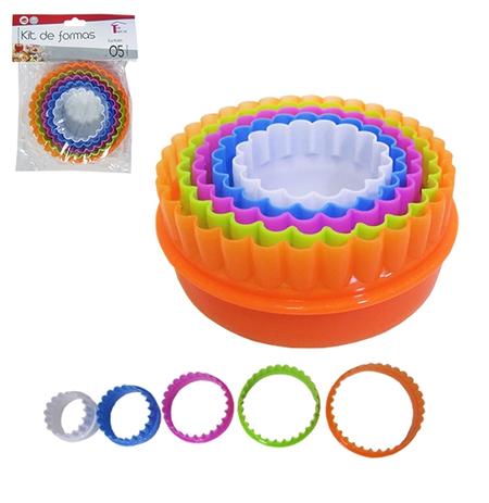 Cortador / molde para biscoito de plastico colors kit com 5 pecas na solapa Menor preço em Cortador / molde para biscoito de plastico colors kit com 5 pecas na solapa