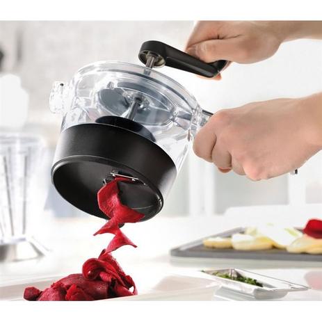 Cortador ralador fatiador em espiral spiraflix para frutas, vegetais e legumes multifunção em aco - Makeda Menor preço em Cortador ralador fatiador em espiral spiraflix para frutas, vegetais e legumes multifunção em aco - Makeda
