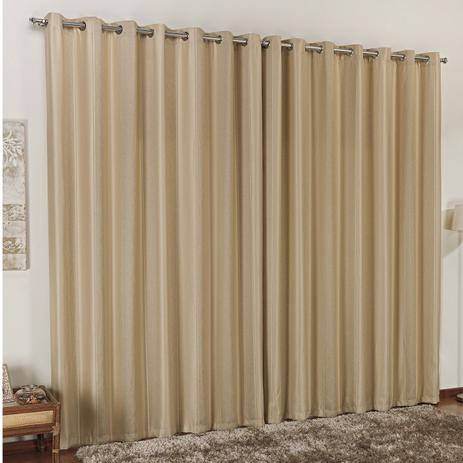 Cortina 2 Folhas Jacquard Listrado Listrado Niazitex 1,80mx2,00m Bege Menor preço em Cortina 2 Folhas Jacquard Listrado Listrado Niazitex 1,80mx2,00m Bege