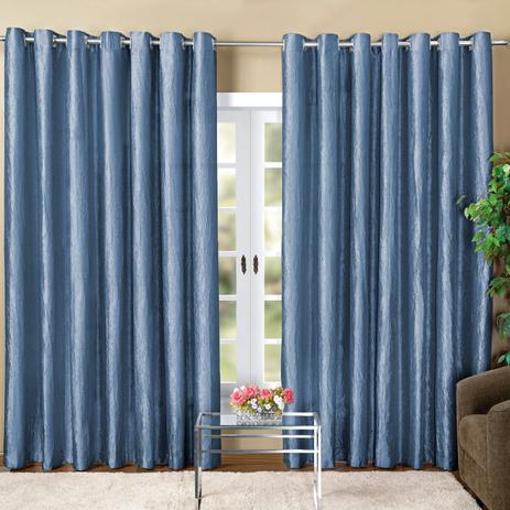 Cortina 2 Folhas Tafetá Amassado Grécia Casaborda 1,60mx2,00m Azul Menor preço em Cortina 2 Folhas Tafetá Amassado Grécia Casaborda 1,60mx2,00m Azul