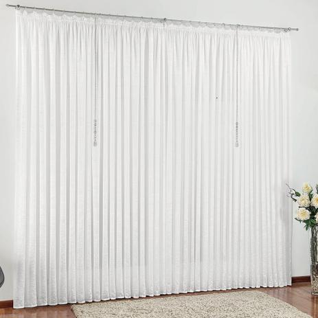 Cortina 3 metros Amore Branco Liso com 1 peças - Valle enxovais Menor preço em Cortina 3 metros Amore Branco Liso com 1 peças - Valle enxovais