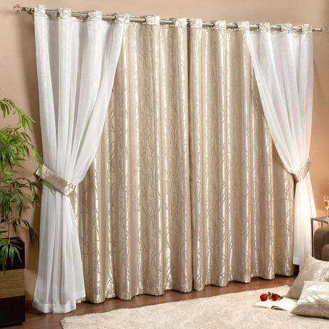 Menor preço em Cortina 4 Folhas Bahamas 200cm x 160cm Casaborda Areia