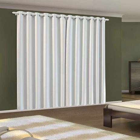 Cortina Adomes Blackout Tecido M7014 300x260 Branco Menor preço em Cortina Adomes Blackout Tecido M7014 300x260 Branco