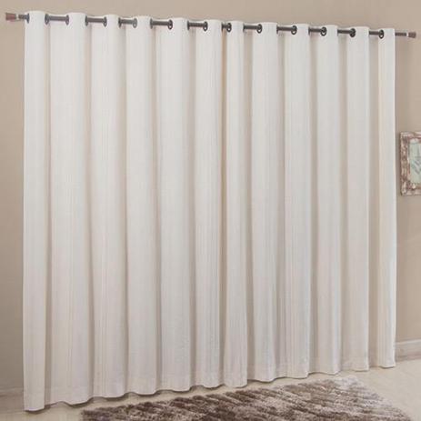 Cortina Algodão Cru c/ Ilhoses 300x250 cm - Creme Sultan Menor preço em Cortina Algodão Cru c/ Ilhoses 300x250 cm - Creme Sultan