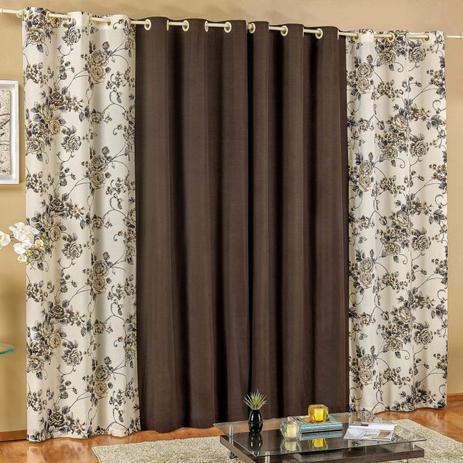 Cortina Algodão Floral 2 Folhas Floratta Bia Enxovais 2,00mx1,70m Tabaco Menor preço em Cortina Algodão Floral 2 Folhas Floratta Bia Enxovais 2,00mx1,70m Tabaco