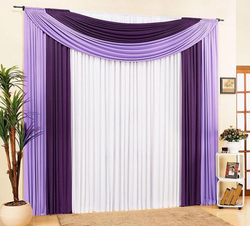 Cortina Alice 2,00m x 1,70m Roxo Lilás Tecido Malha Liso Para Sala ou Quarto - Cor e brilho Menor preço em Cortina Alice 2,00m x 1,70m Roxo Lilás Tecido Malha Liso Para Sala ou Quarto - Cor e brilho