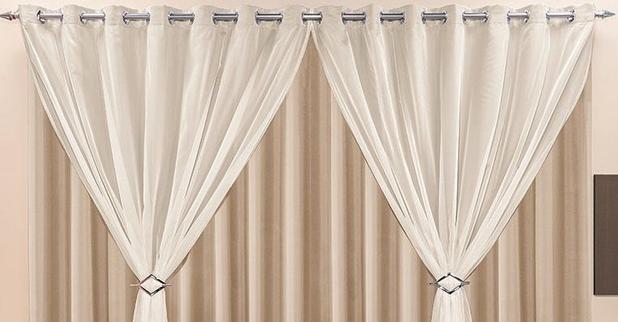 Cortina Artesanal Com Voal Com Microfibra Para Quarto ou Sala 4,00 x 2,80 Metros Para Varão Normal - Bege / Palha - Laura Magazine Menor preço em Cortina Artesanal Com Voal Com Microfibra Para Quarto ou Sala 4,00 x 2,80 Metros Para Varão Normal - Bege / Palha - Laura Magazine