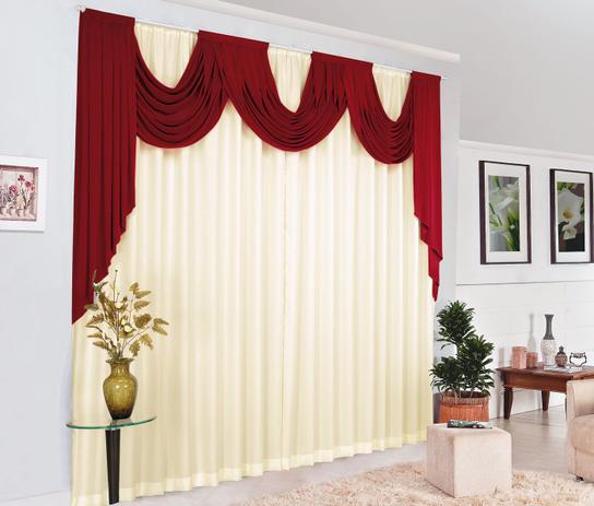 Cortina Atalanta 3,00m x 2,80m Vermelha Tecido Malha Gel Sala Quarto Premium - Zilu Menor preço em Cortina Atalanta 3,00m x 2,80m Vermelha Tecido Malha Gel Sala Quarto Premium - Zilu