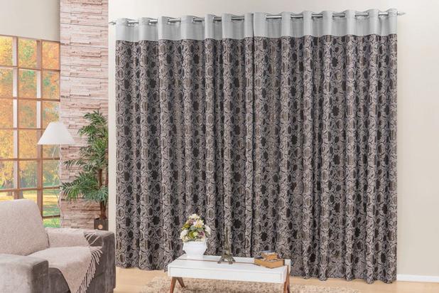 Cortina Atenas 3,00x2,80m de Jacquard P/ Varão Simples - Cobre - Finos enxovais Menor preço em Cortina Atenas 3,00x2,80m de Jacquard P/ Varão Simples - Cobre - Finos enxovais