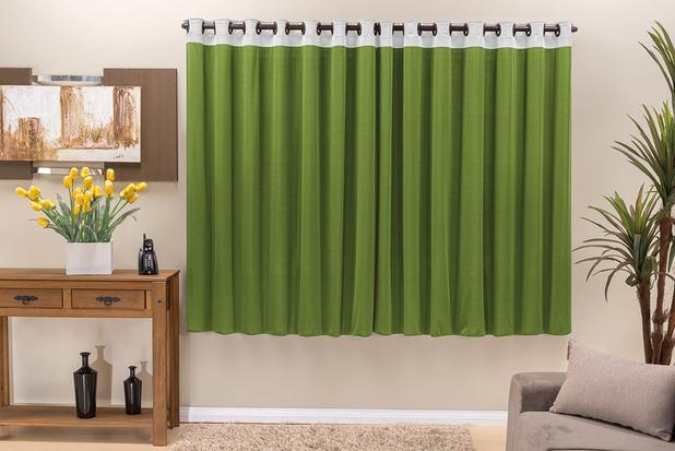 Cortina Beatriz 2m para varão simples - Verde/Branco - Brastuk é ruim? Cortina Beatriz 2m para varão simples - Verde/Branco - Brastuk é boa?