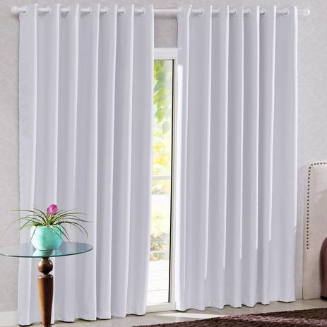 Cortina Bella Janela 260x170 cm Corta Luz Tecido Brilho Branco Menor preço em Cortina Bella Janela 260x170 cm Corta Luz Tecido Brilho Branco