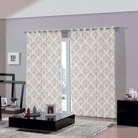 Menor preço em Cortina Bella Janela 420x250 cm Duplex Charlotte Iris Nude